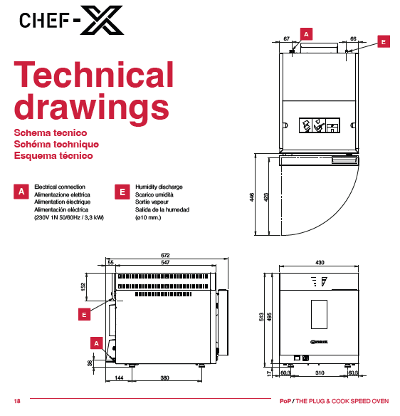 CHEF X SPEED COD. PoP01 Plug And Cook Speed Oven