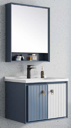 Bathroom Cabinet Set - D6539 Split Blue and White