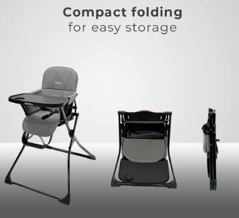 Easy Fold High Chair - Dark Grey