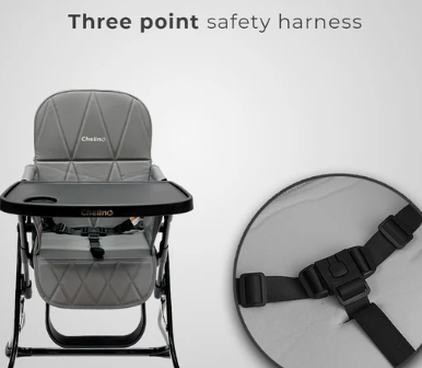 Easy Fold High Chair - Dark Grey