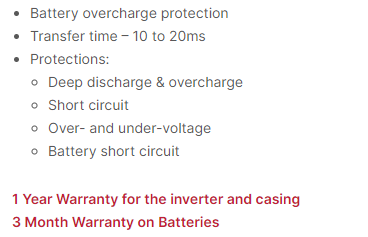 FBIT 1200 - 720W/1200VA Inverter with Trolley Modified Sinewave.