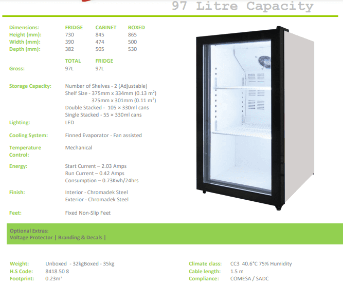 FH110 FRIDGE STAR HINGED SINGLE DOOR BEVERAGE COOLER.