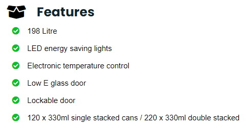 FH390 FRIDGE STAR HINGED FULL DOOR BEVERAGE COOLER.