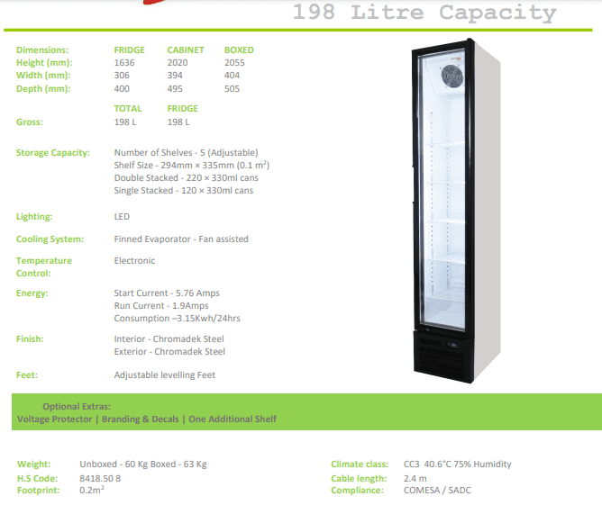 FH390 FRIDGE STAR HINGED FULL DOOR BEVERAGE COOLER.