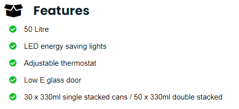 FH50 FRIDGE STAR HINGED SINGLE DOOR BEVERAGE COOLER.