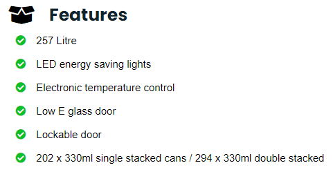 FH550 FRIDGE STAR HINGED HALF DOOR BEVERAGE COOLER.