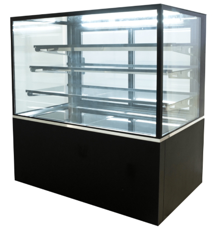 Fridge Star  Square Glass SR900F Salmon Refrigerated Display Cabinet 433 Litre Capacity 1.2m