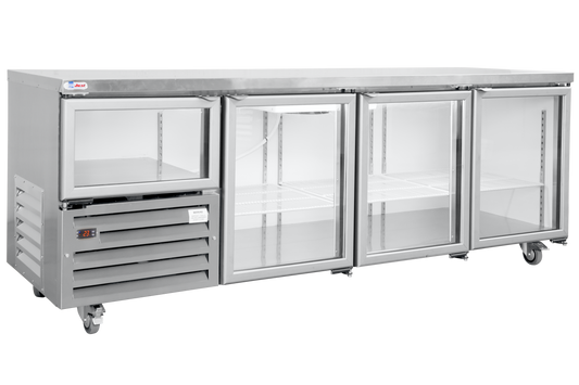 JUST REFRIGERATION GD8S/CH  - Glass Swing Door Underbar Self Contained Cabinet 2.4m - 3.5 Door