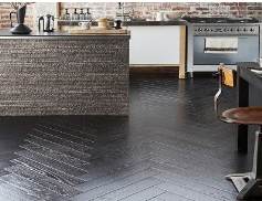 Herringbone Black – Authentic Herringbone, AC4/W32-V4, 12mm (4-sided V Groove) Panel size 606 x 101 x 12mm 2.20m²/box