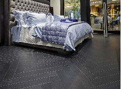 Herringbone Black – Authentic Herringbone, AC4/W32-V4, 12mm (4-sided V Groove) Panel size 606 x 101 x 12mm 2.20m²/box