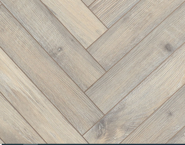 Herringbone Bleached Beech – Authentic Herringbone, AC4/W32-V4, 12mm (4-sided V Groove) Panel size 606 x 101 x 12mm 2.20m²/box