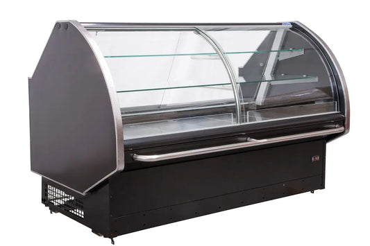 JUST REFRIGERATION CGPAT1220SC CURVED GLASS PASTRY CHILLER 1.2m
