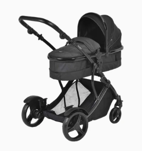 Lunar Twin Black Stroller