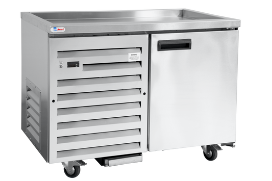 JUST REFRIGERATION FUB4S/C  - Stainless steel door Underbar Freezer Self Contained Cabinet 1.2m - 1 Door