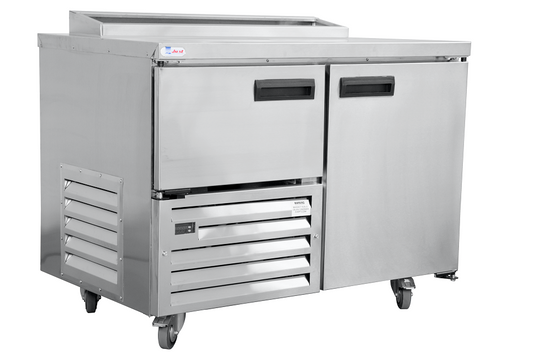 JUST REFRIGERATION QUB4PZTH  - Pizza Top Stainless steel door Underbar Self Contained Cabinet 1.2m - 1.5 Door