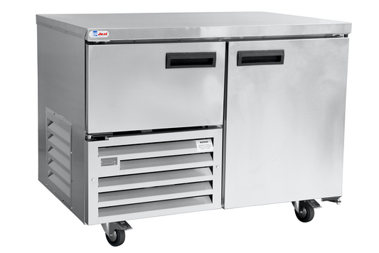 JUST REFRIGERATION QUB4S/CH  - Stainless steel door Underbar Self Contained Cabinet 1.2m - 1.5 Door