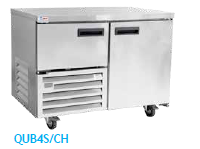 JUST REFRIGERATION QUB4S/CH  - Stainless steel door Underbar Self Contained Cabinet 1.2m - 1.5 Door