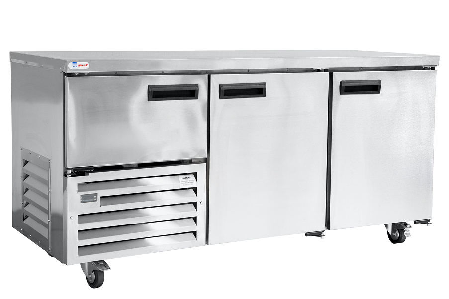 JUST REFRIGERATION QUB6S/CH  - Stainless steel door Underbar Self Contained Cabinet 1.8m - 2.5 Door