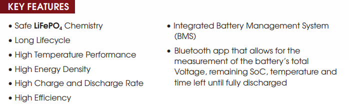 REVOV 2nd LiFe Lithium-Iron Battery 12.8V 200Ah 2.56kWh.