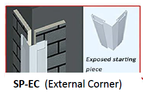 Steel Insulation Wall Panels - SP-EC External Corner  (sold per meter)