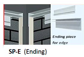 Steel Insulation Wall Panels - SP-E Ending Piece for Edge  (sold per meter)