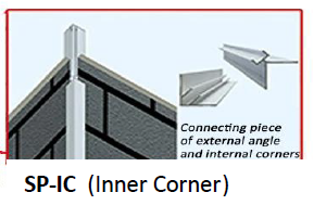 Steel Insulation Wall Panels - SPIC Inner Corner  (sold per meter)