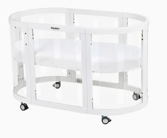 Selina 5 in 1 Cot White with 3pcs mattress and fitted sheets