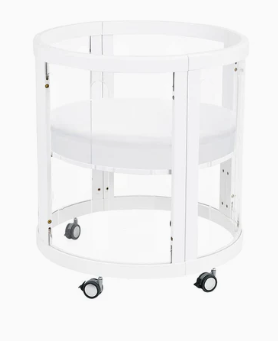 Selina 5 in 1 Cot White with 3pcs mattress and fitted sheets