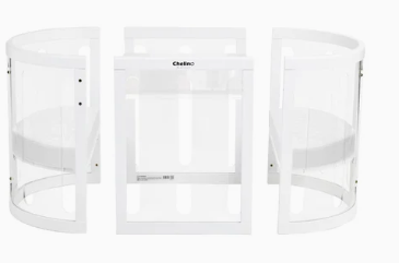 Selina 5 in 1 Cot White with 3pcs mattress and fitted sheets