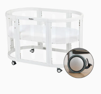 Selina 5 in 1 Cot White with 3pcs mattress and fitted sheets