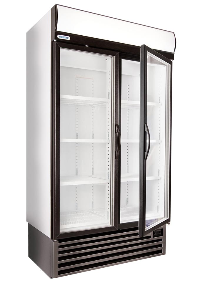 Staycold hd1140f double glass door upright freezer