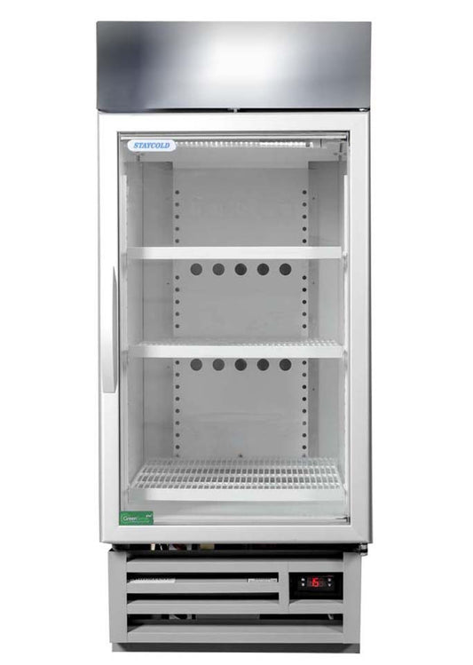 Staycold hd580f upright glass door freezer