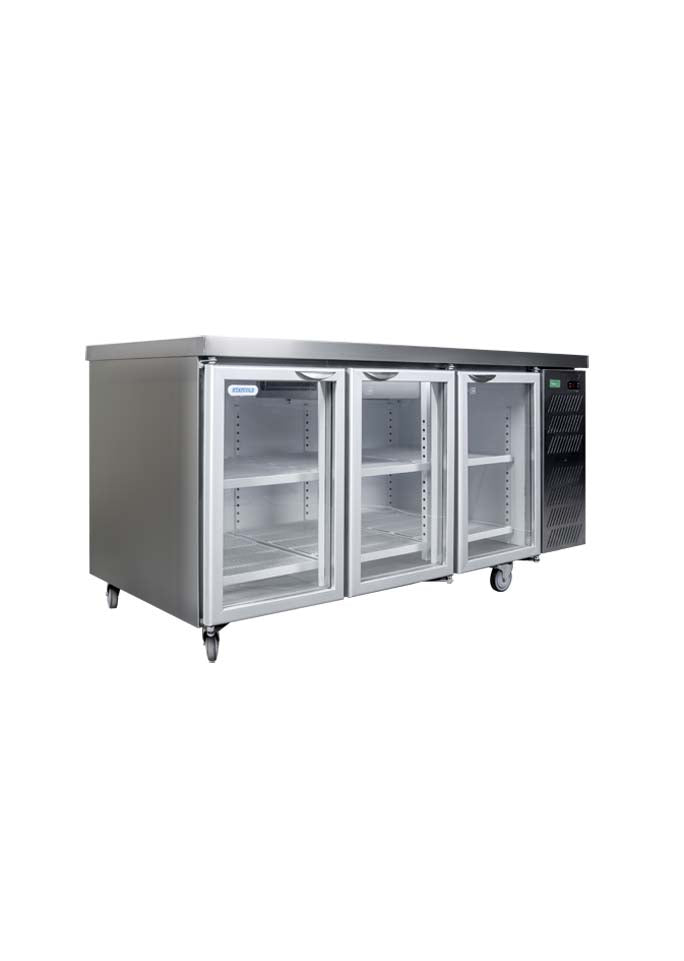 Staycold hdu1800-hc glass door under bar fridge