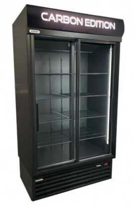 Staycold  SD1140-CE Black Carbon double door Sliding beverage cooler