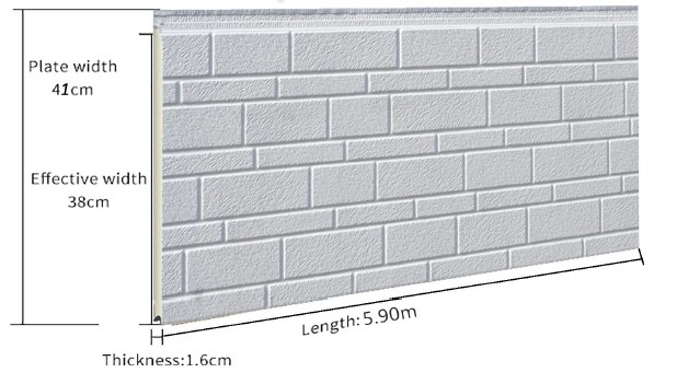 Steel Insulation Wall Panels - SSP902 White Spanish Plaster 5.90m length x 41cm width