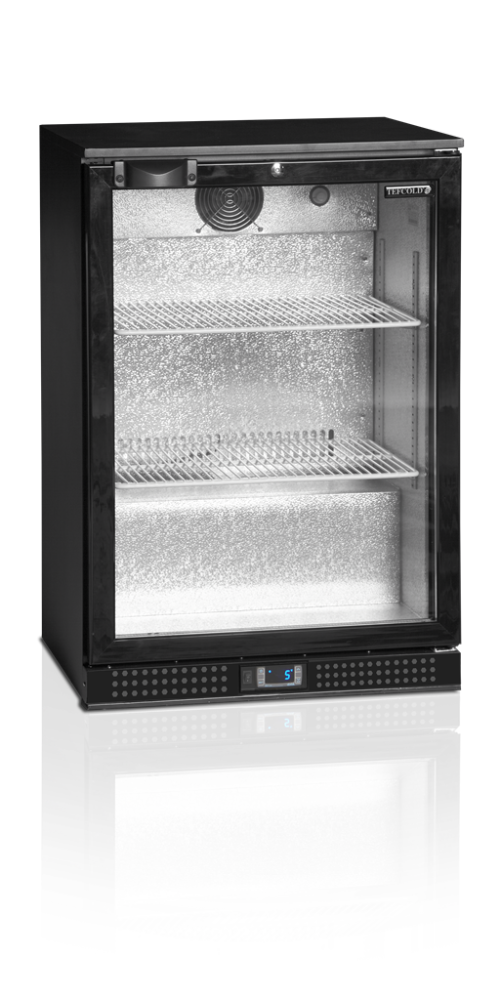 TEFCOLD DB125H 116lt Glass Door Under-Counter Bar Fridge (Matt Black)