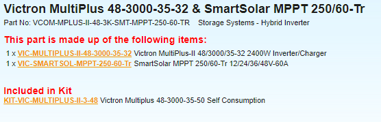 Victron MultiPlus 48-3000-35-32 & SmartSolar MPPT 250/60-Tr