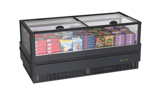 Grandé-Lux Glass Top and sides End Island Freezer 2,1m (900L)
