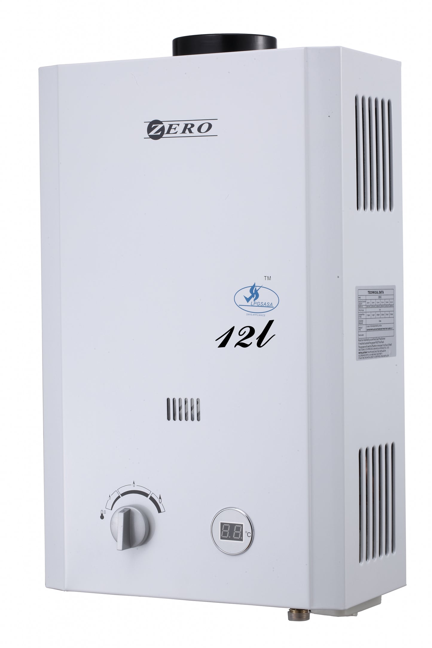 ZERO 12lt GAS WATER HEATER