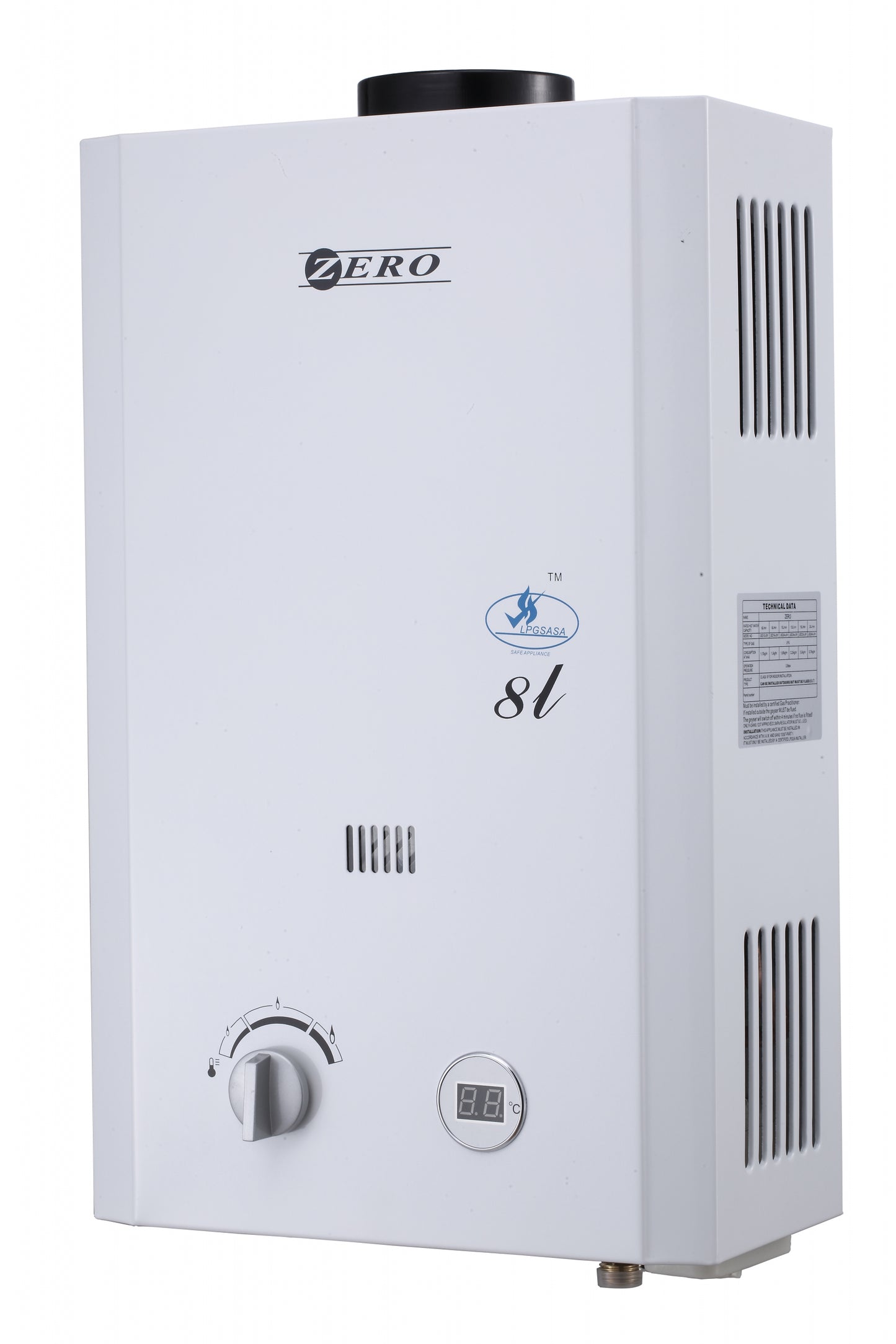 ZERO 8lt GAS WATER HEATER