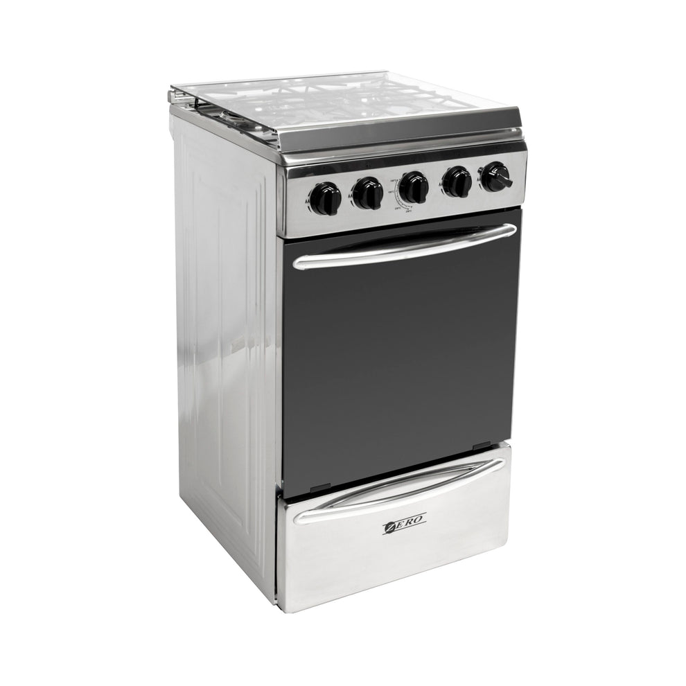 ZERO 4 BURNER STAINLESS STEEL GAS STOVE WITH MIRROR FINISH Megastar